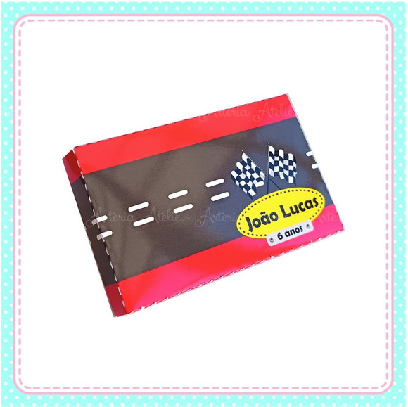 Caixa Porta Chocolate Pista de Corrida Carros / Caminhão