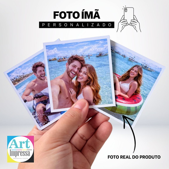Ímã de Geladeira Personalizado com Foto Lembrança Criativa
