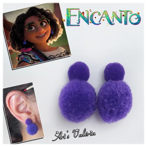 Brincos da Mirabel Encanto Roxo