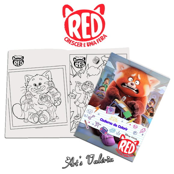 Caderno de Colorir Red: Crescer É Uma Fera - 10x15cm