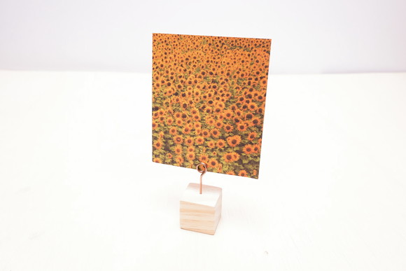 Suporte De Mesa Para Cartão, Fotografia: Madeira Pinus Cobre