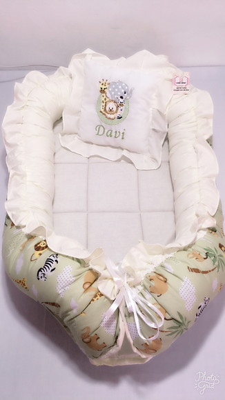 Ninho para bebe tema Safari verde