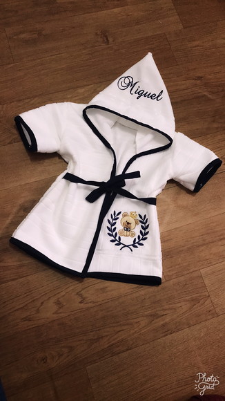 Roupão para Bebê Urso Príncipe Veste até 1 Ano