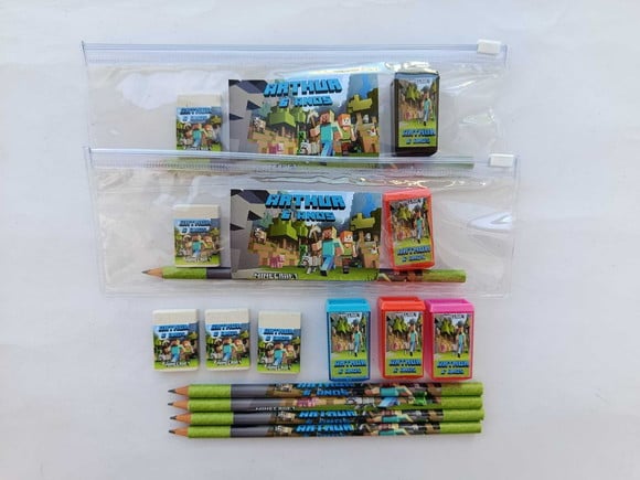 Kit Escolar com Estojo Zipzap Minecraft