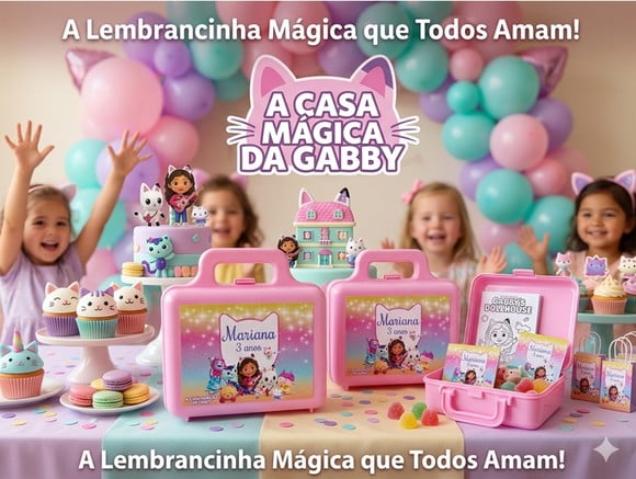Maletinha a Casa Mágica da Gabby Personalizada