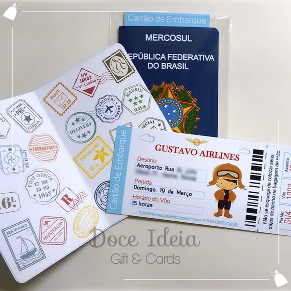 Convite - Passaporte De Embarque