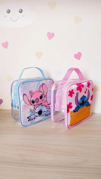 Maleta Lilo Stitch 20x20 Frasqueira Bolsinha