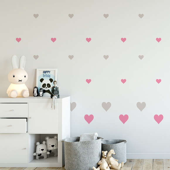 Adesivos de Parede Corações de 5 e 9,5cm