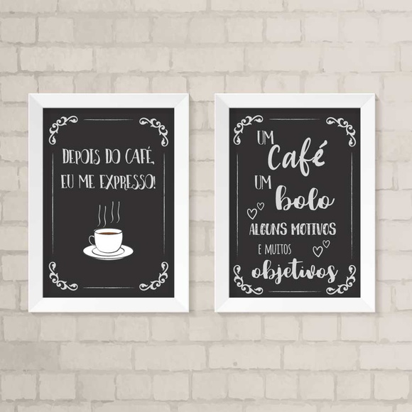 Quadros A4 - Café