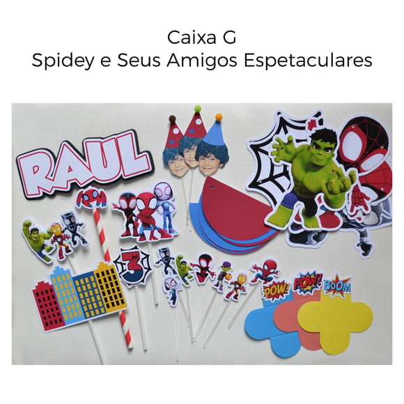 Kit Festa Spidey e Seus Amigos Espetaculares - Caixa G