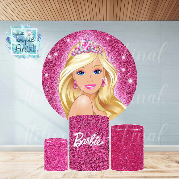 Kit Painel Sublimado + Capa de Cilindro - Barbie 8