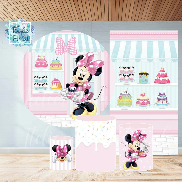 Kit Sublim.Redondo 1,50 + lateral - Minnie