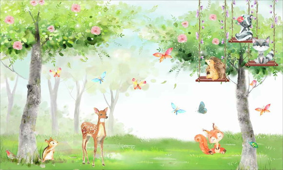 Painel Jardim encantado G - Frete Grátis