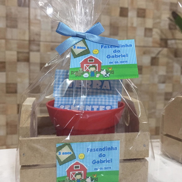 Kit Jardinagem Com Caixote Fazendinha