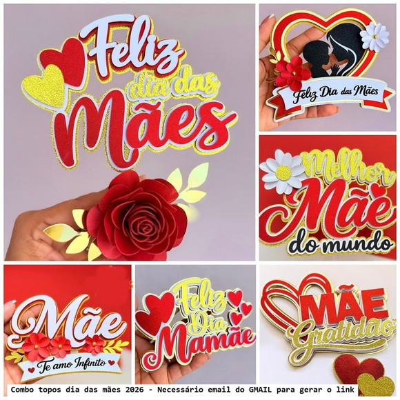 Combo Topos Dia das Mães 2026 - Artigo Digital