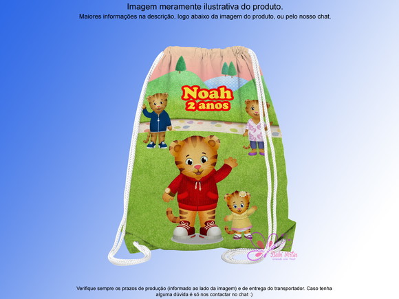 Mochilinha Personalizada Daniel Tigre
