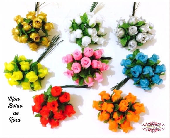 Mini Rosas Artificial de Seda C/144 Unds.