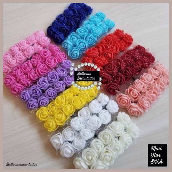 MINI ROSAS ARTIFICIAL E.V.A 144 UNDS