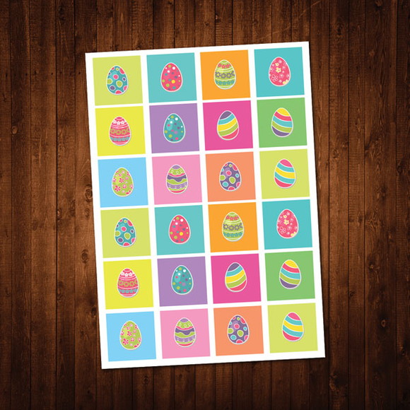 Kit Adesivo Páscoa / Papel Tamanho A4 / sem Recorte