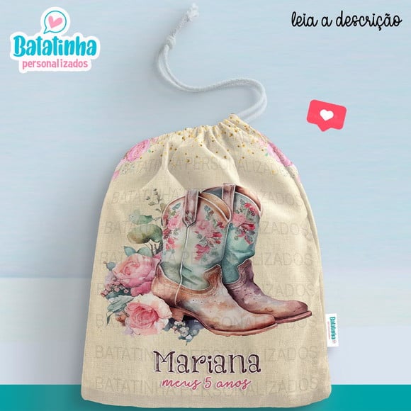 Saquinho Lembrancinha Country - Boiadeira
