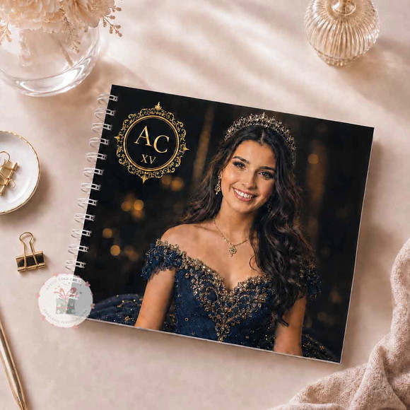 Caderno de Assinaturas com Foto - 15 Anos
