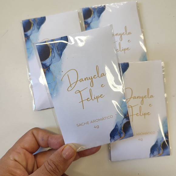 Lembrancinha Casamento Sachê Aromático Perfumado Azul