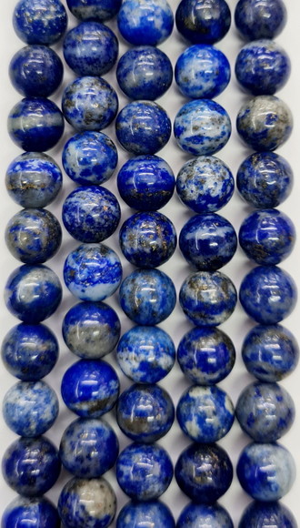 Contas de Pedra Natural Lápis Lazuli Natural 08 mm / Fio