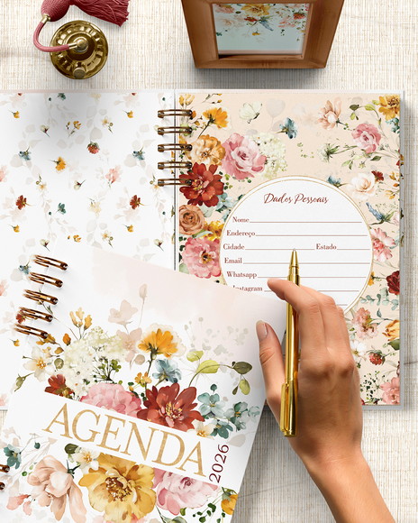 Arquivo Agenda 2026 Coleção Garden com 1 Dia Por Página