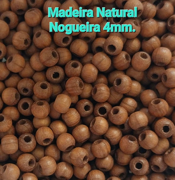 Conta Madeira Nogueira 4mm Preciosa/jablonex.(225pçs)