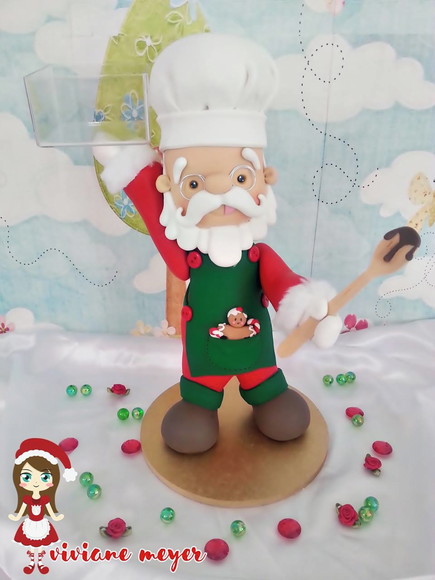 Papai Noel Enfeite de Mesa Biscuit Natal