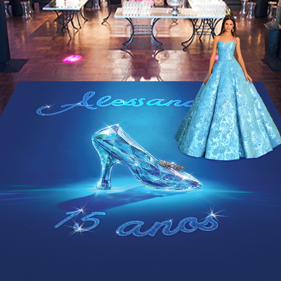 Tapete de dança 15 anos Cinderela