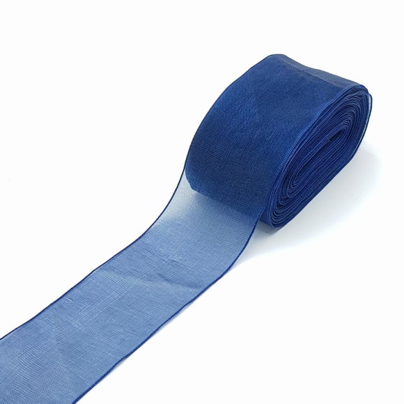 Fita voal azul marinho 38mm - 10 Metros
