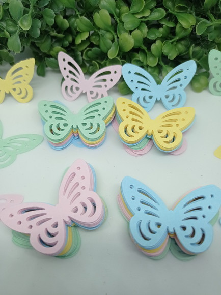 300 Borboletas Decoração Tons Pastéis - Festa Candycolor