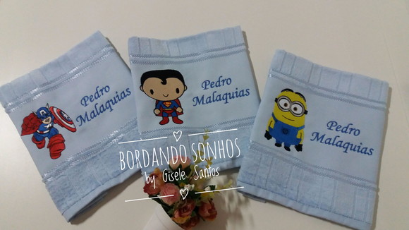 Kit Toalha Escolar - 3 peças