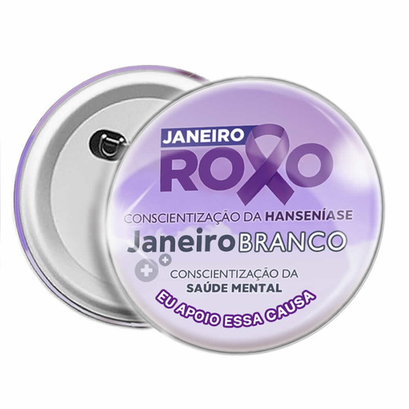 25 Bottons Janeiro Branco Sáude Mental Tm 3.5