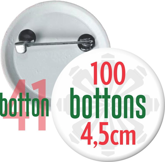 100 Bottons 4,5cm Personalizados com Sua Arte