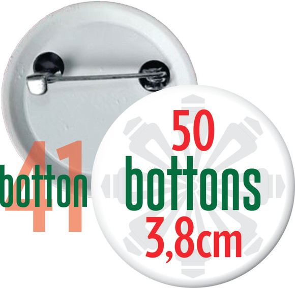50 Bottons 3,8cm Personalizados com Sua Arte
