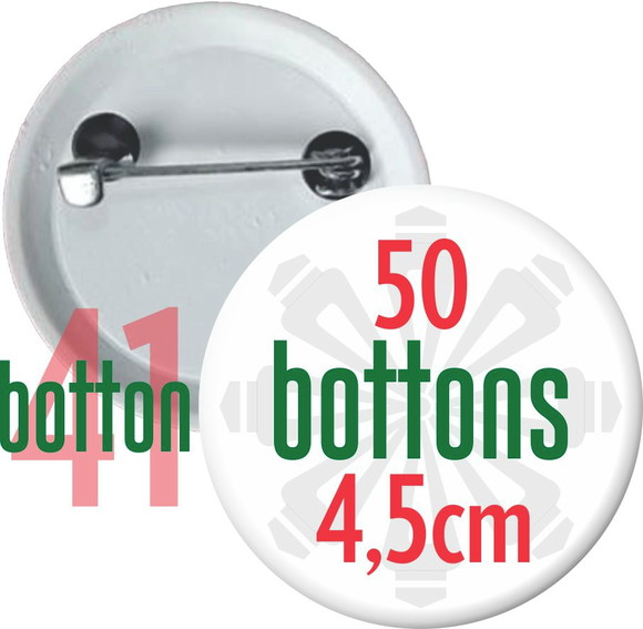 50 Bottons 4,5cm Personalizados com Sua Arte