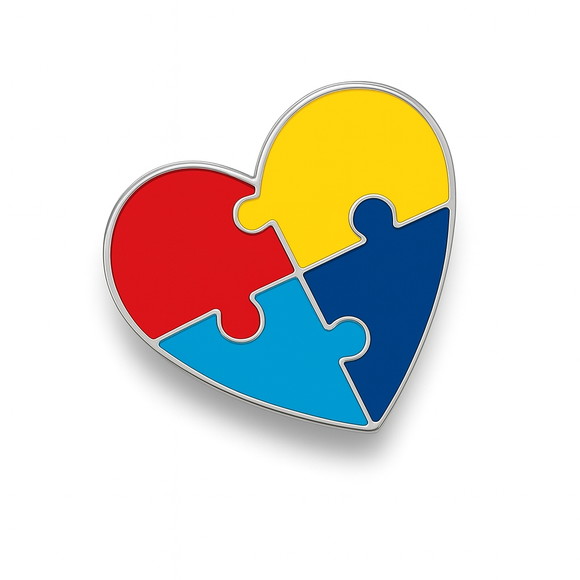 Pin Boton Broche Identificação Autismo Quebra-cabeça- 30 Uni