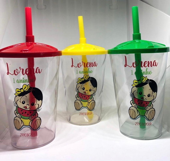 Copo Twister 500ml Personalizado C/tampa Magali Cute