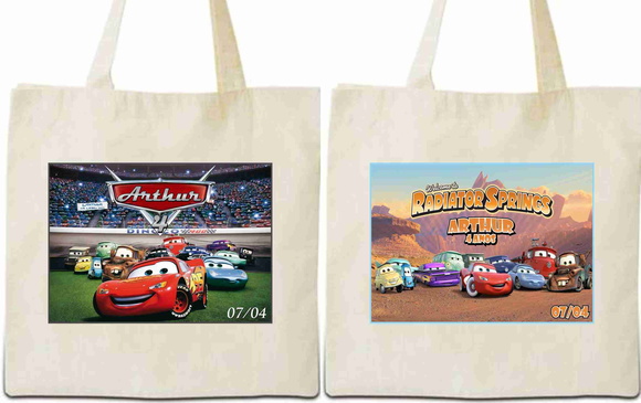 Sacola Ecobag Personalizada Carros 30x30