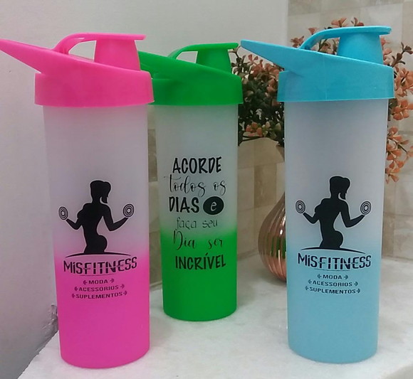 Garrafa Aqua Bio Degradê Personalizada 475 ml - Artes Iguais