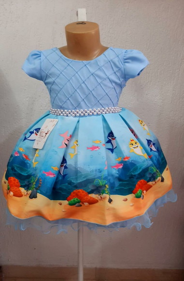 Vestido Infantil Baby Shark 1