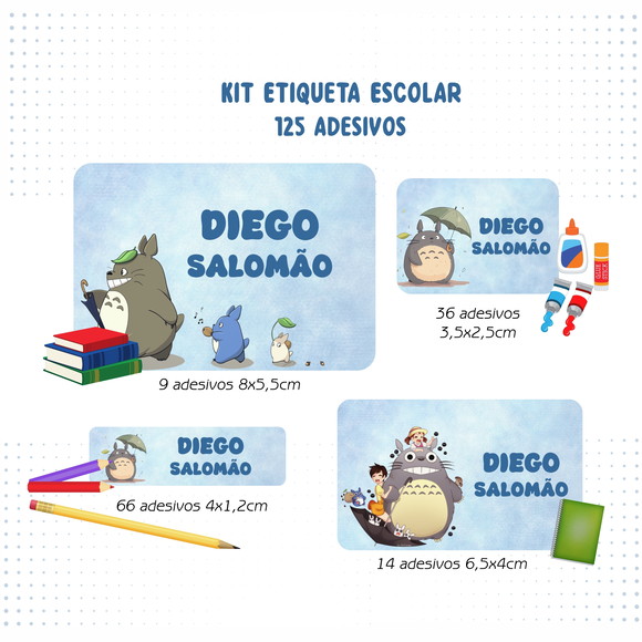 Etiqueta Escolar Totoro