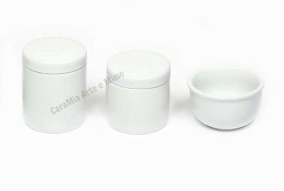 Kit Higiene Bebê Porcelana Branca 3 Peças