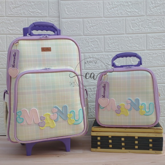 Kit Escolar Mochila 40cm e Lancheira