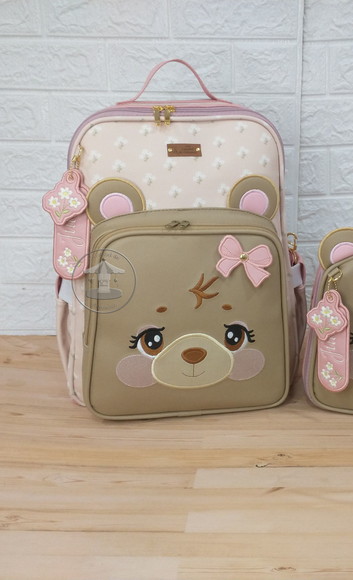 Mochila Escolar Infantil Personalizada Ursinha 40cm