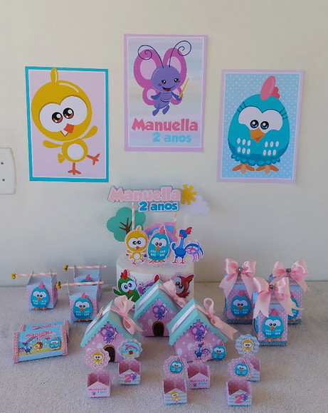 Kit Só um Bolinho Galinha pintadinha mini Rosa