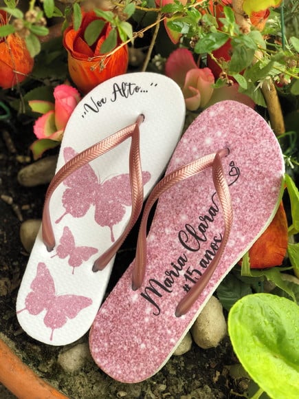 Chinelo Personalizado para 15 Anos