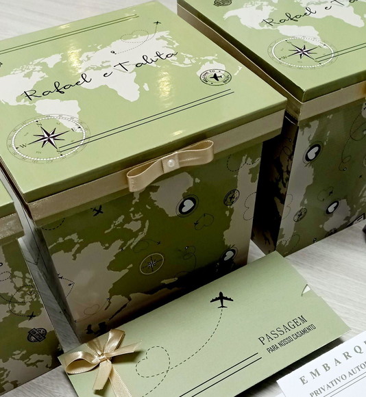 Caixa de Casamento Ca - Caixa Kit para Padrinhos - Caixa mdf